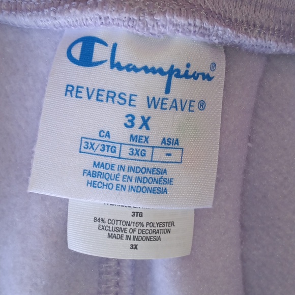 🆕 Champion | Lilac Purple Reverse Weave Jogger Sweatpants Size 3X Women's - Picture 3 of 6